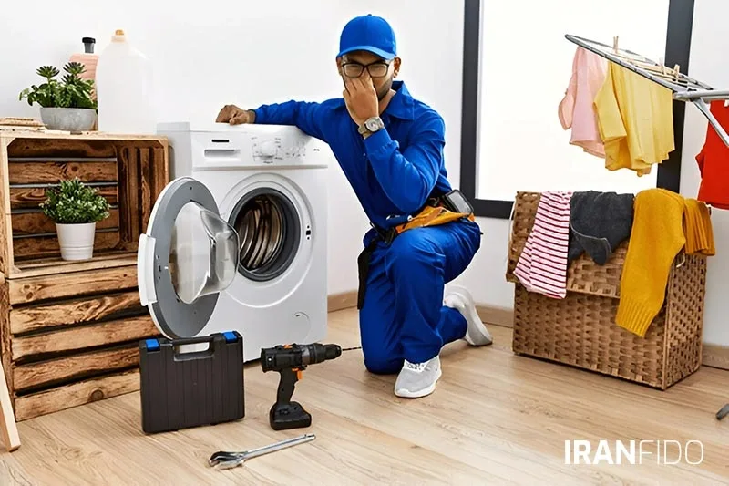 تعمیر کار از بین بردن بوی بد ماشین لباسشویی