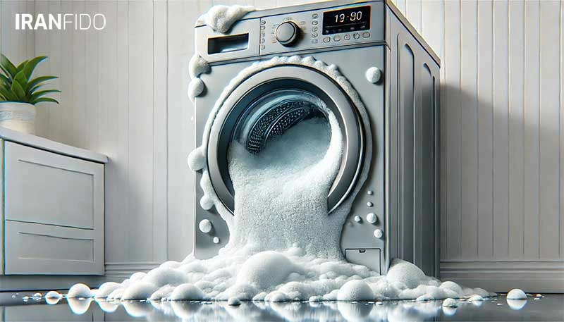بیرون زدن کف از ماشین لباسشویی